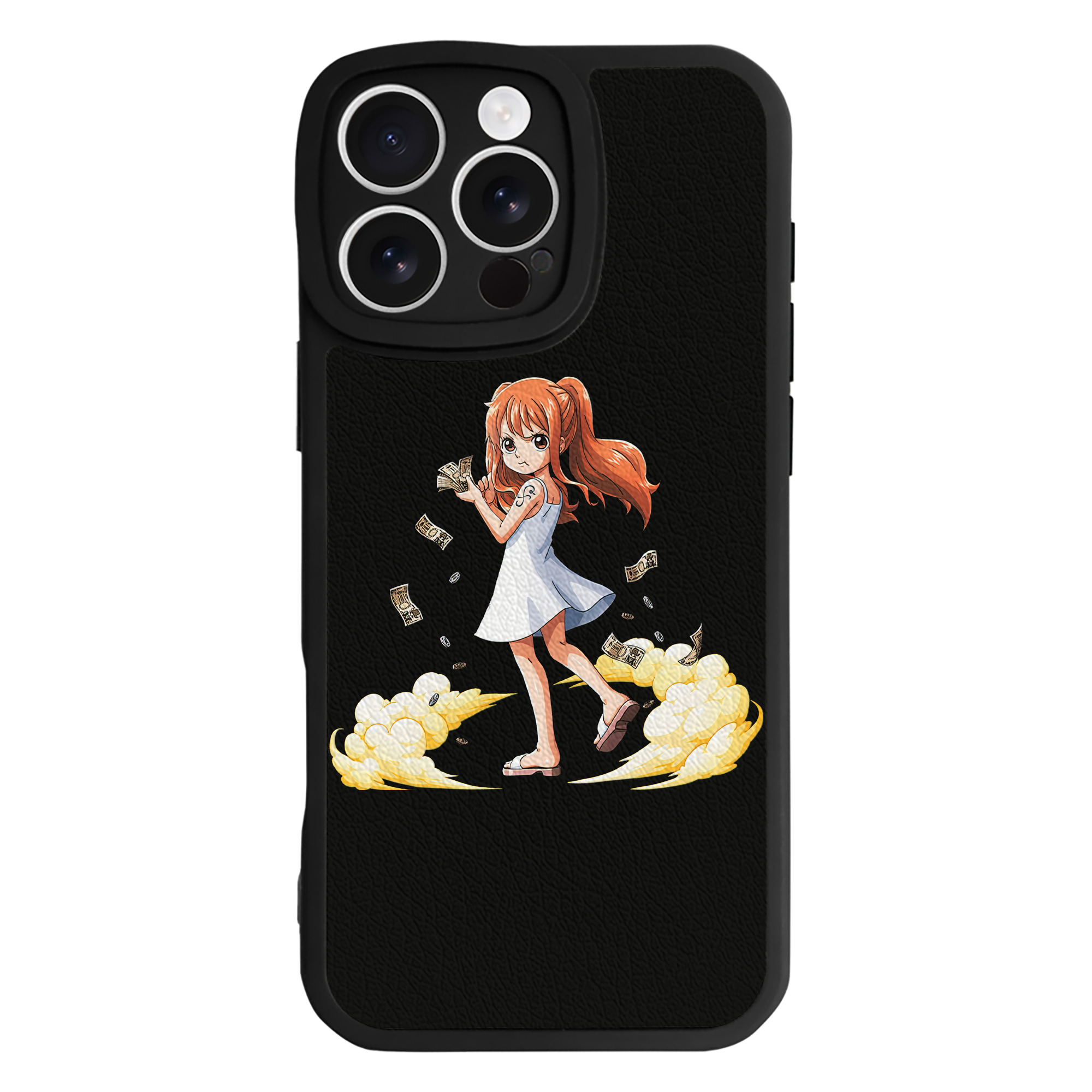 （画像用） ワンピース ナミ ONE PIECE Nami 【iPhone 16シリーズ対応】シリコンスマホケース（レザー調） 材質：シリコン